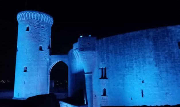 Primera prueba de la nueva iluminación del Castillo de Bellver