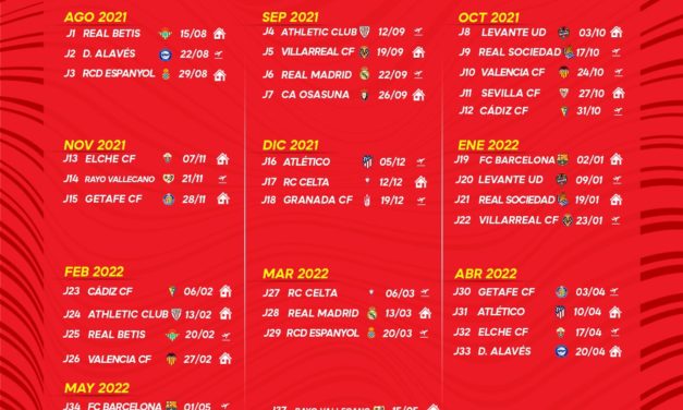 Este será el calendario del Mallorca en Primera División