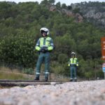 Agentes de la Guardia Civil de Tráfico en carreteras de Mallorca.