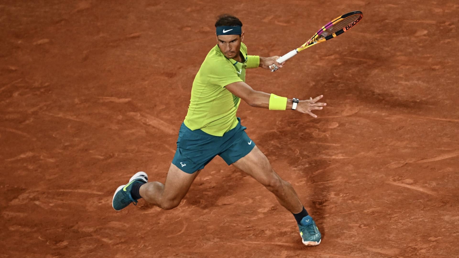 Rafa Nadal en Roland Garros (año 2022).