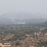 Declarado un incendio forestal en el torrent de Massanella, en Selva (Mallorca)