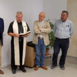 Bendición del obispo en la inauguración de los estudios de esRadio97.1