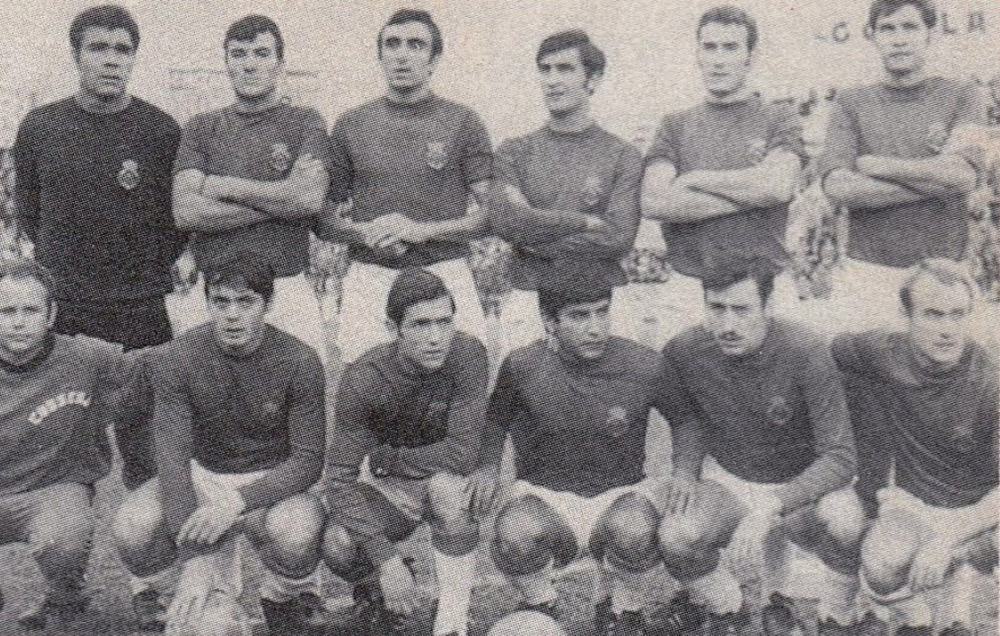 Alineación del Mallorca en el partido ante el Barça en la temporada 1969-70.
