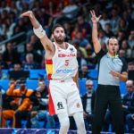 Rudy Fernández, capitán de España, en un momento de la final.