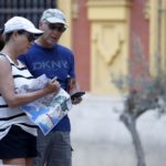 Turistas internacionales.