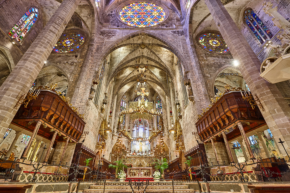 Interior de la catedral de Palma.