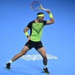 Rafa Nadal, en un partido de las finales ATP.
