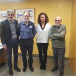 La presidenta del Consell, Catalina Cladera, junto con el conseller insular de Hacienda y Función Pública, Josep Lluís Colom, firman con la propiedad de la finca el contrato de compraventa - CONSELL DE MALLORCA