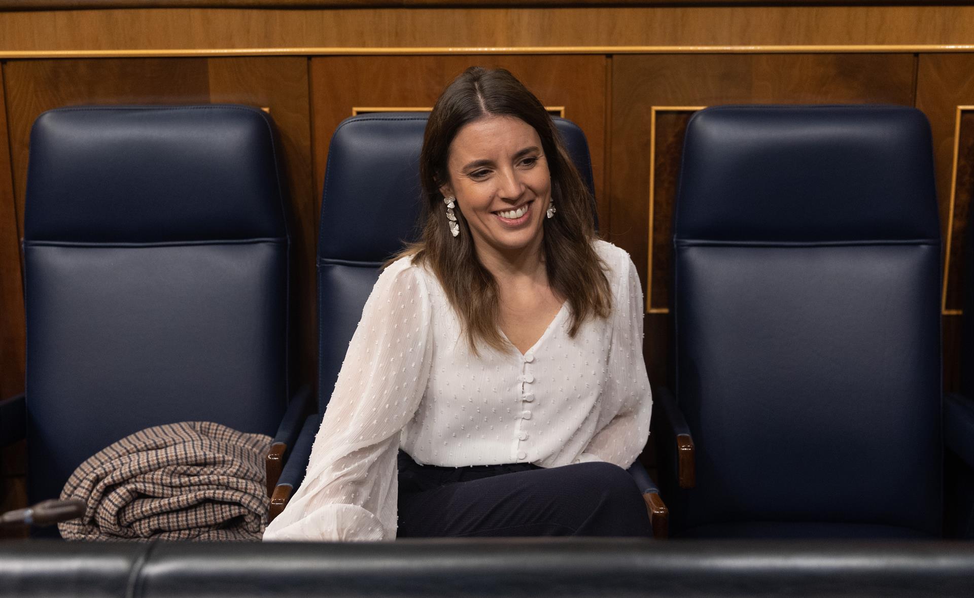La ministra de Igualdad, Irene Montero, durante una sesión plenaria en el Congreso de los Diputados, a 14 de diciembre de 2022, en Madrid (España). - Eduardo Parra - Europa Press