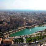 Vista aérea del Palacio de la Almudaina.