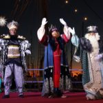 Los Reyes Magos a su llegada al Moll Vell a bordo de un barco, a 5 de enero de 2023, en Palma de Mallorca. - Isaac Buj - Europa Press
