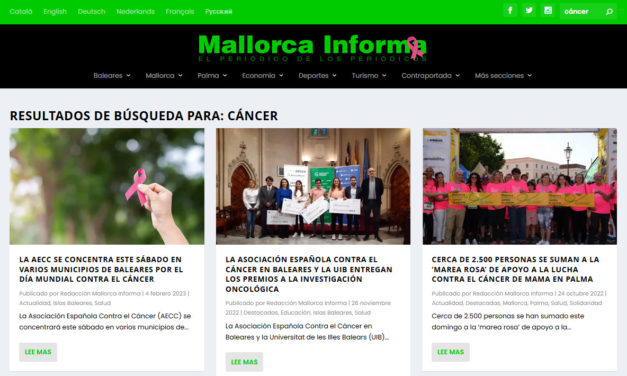 Mallorca Informa cambia su cabecera por un día en apoyo al Día Mundial Contra el Cáncer
