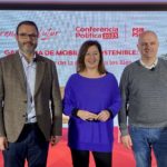 (I-D) El Secretario General De La Agrupación Socialista De Palma Y Alcalde, José Hila; La Secretaria General Del PSIB Y Presidenta Del Govern, Francina Armengol, Y El Coordinador Del Eje De Movilidad Y Agenda Urbana De La Conferencia Política, Jaume Mateu - PSIB-PSOE