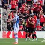 Kang in Lee celebra el gol del Mallorca ante la Real Sociedad.