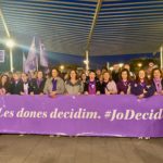 Miembros socialistas en la manifestación por el 8M en Palma. - PSIB