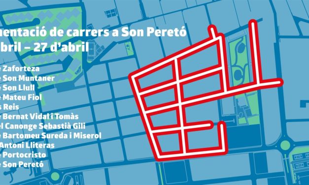 Las obras de pavimentación de 11 calles de Son Peretó empiezan este martes y durarán hasta el 27 de abril
