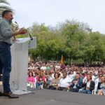 El presidente de Vox, Santiago Abascal, en un acto en Palma.