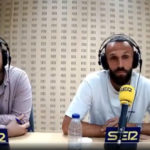 Alberto Hernando con Vedat Muriqi en los estudios de Radio Mallorca (Cadena SER).