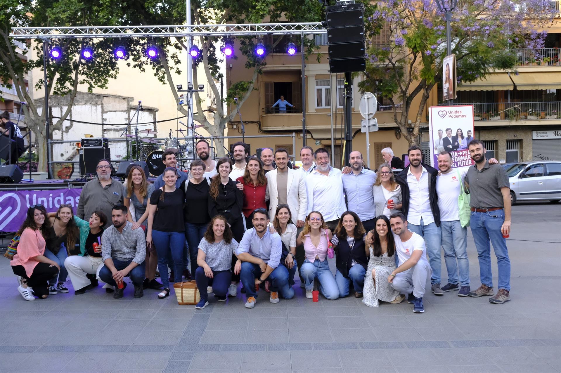 Acto final de campaña de Unidas Podemos en el barrio de Pere Garau. - UP