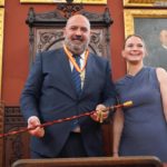 El nuevo alcalde de Palma, Jaime Martínez Llabrés, acompañado por la presidenta del PP en Baleares y candidata electa al Govern, Marga Prohens. - PP