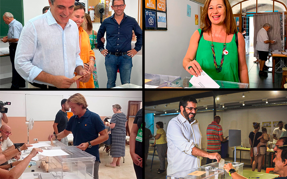 Los cabezas de lista de los cuatro principales partidos ya han votado.