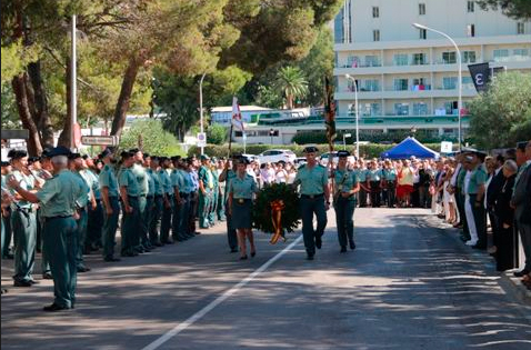 Imagen de archivo (2019) del homenaje a los dos Guardias Civiles asesinados en Calvià.