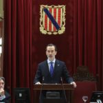 El presidente del Parlament, Gabriel Le Senne, durante su discurso de apertura de la XI legislatura. - ISAAC BUJ-EUROPA PRESS