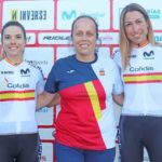 La seleccionadora de ciclismo en ruta junto a Mavi García y Ane Santesteban, representantes españolas en los Juegos de Tokyo 2020. - RFEC - Archivo