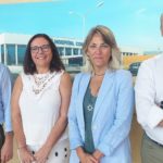 De izquierda a derecha, el director general del Servicio de Salud, Javier Ureña, la consellera de Salud, Manuela García, la exgerente del Hospital de Inca, Soledad Gallardo, y el nuevo gerente del hospital, Francisco Ferrer. - CONSELLERIA DE SALUD