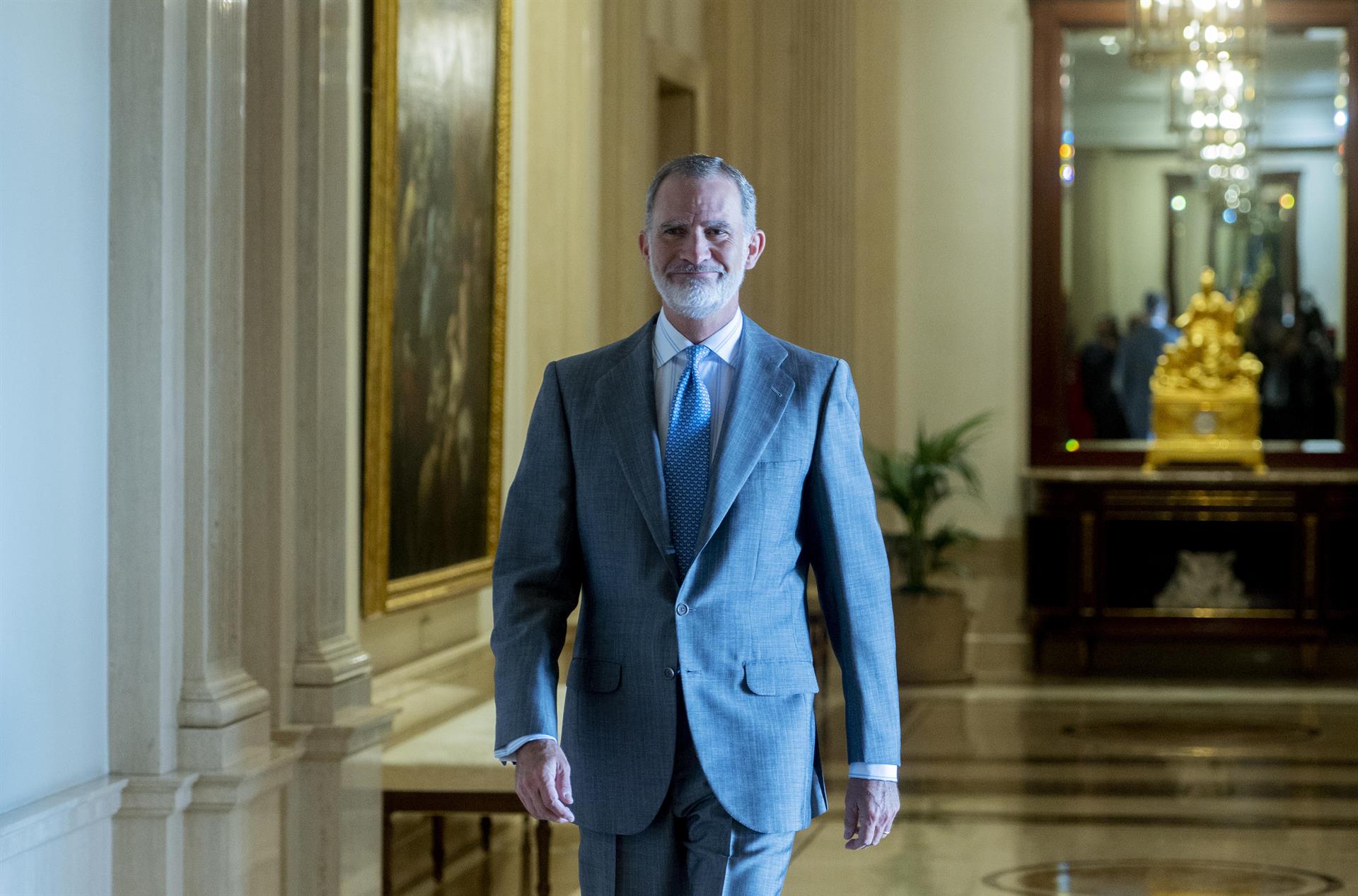 El Rey Felipe VI, a su llegada a un acto en Madrid. - Alberto Ortega - Europa Press