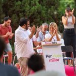 Acto central de campaña de la coalición Sumar MÉS en Palma con el cabeza de lista de cabeza de lista al Congreso, Vicenç Vidal, y la candidata a la presidencia del Gobierno de Sumar, Yolanda Díaz. - MÉS PER MALLORCA