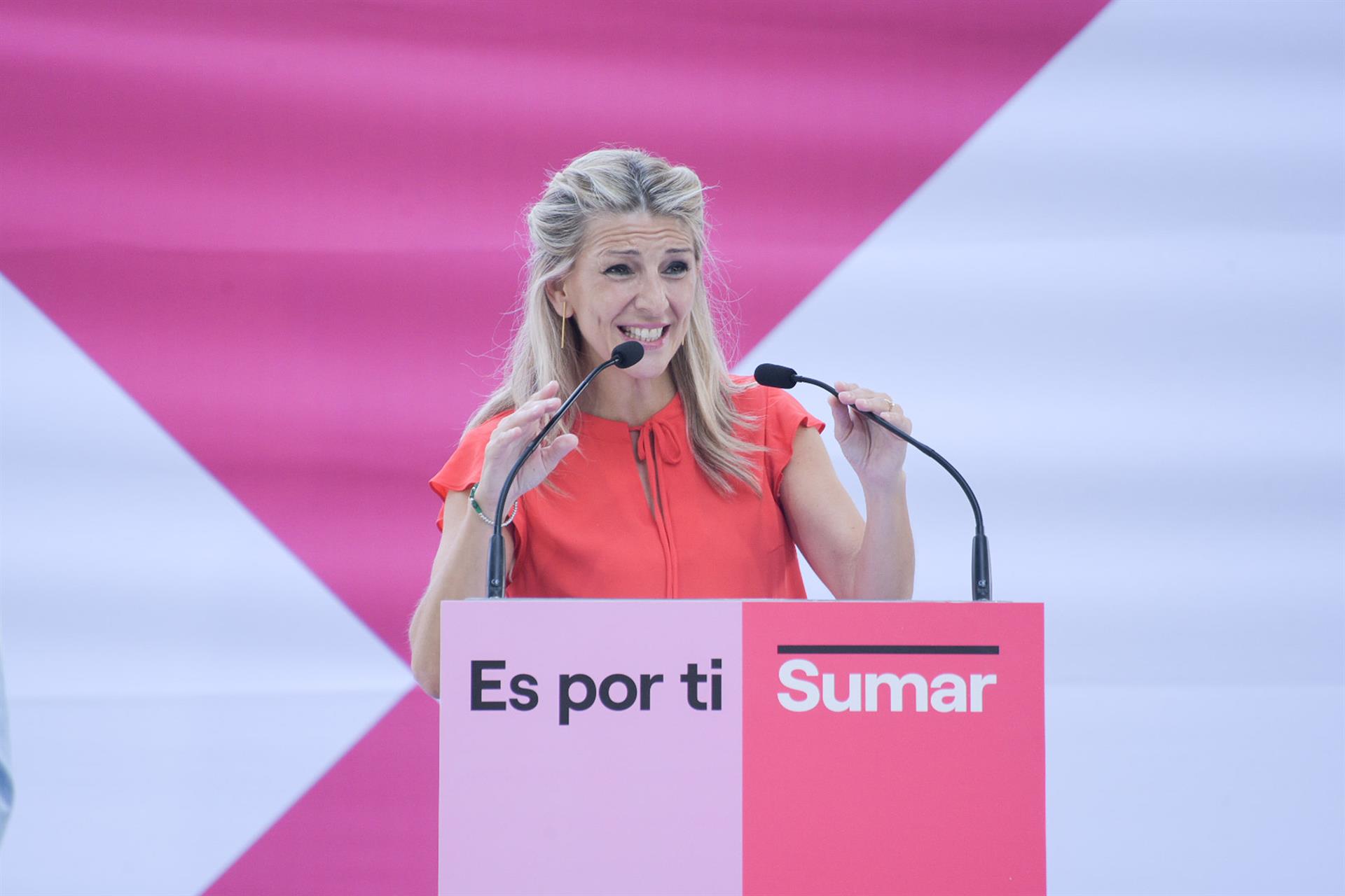 La vicepresidenta segunda del Gobierno, ministra de Trabajo y candidata de Sumar a la Presidencia del Gobierno, Yolanda Díaz. Archivo. - Europa Press