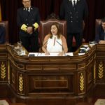 La presidenta del Congreso, Francina Armengol durante la sesión constitutiva de la XV Legislatura en el Congreso de los Diputados, a 17 de agosto de 2023, en Madrid (España).