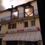 Imagen del incendio declarado en un horno en Pollença. - POLICÍA LOCAL DE POLLENÇA