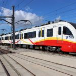Un tren de Serveis Ferroviaris de Mallorca.