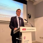 El portavoz del Govern y conseller de Economía, Hacienda e Innovación, Toni Costa, en la rueda de prensa. - EUROPA PRESS