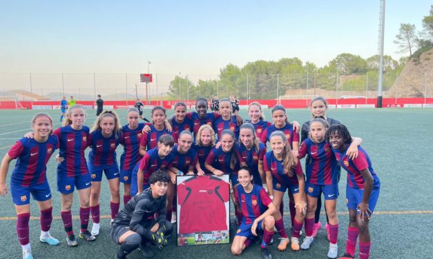 Los equipos de fútbol femenino del FC Barcelona dominan las tres categorías de la East Mallorca Girls Cup