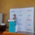 La portavoz adjunta del PP en el Parlament, Marga Durán, durante una rueda de prensa en el Parlament. - EUROPA PRESS