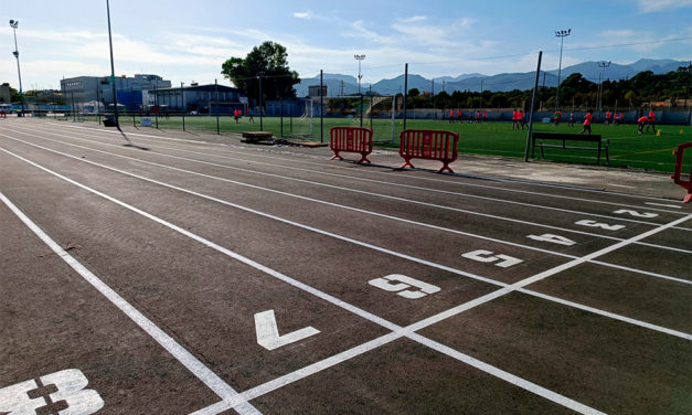 Inca renueva y mejora la pista de atletismo del Polideportivo Municipal Mateu Cañellas