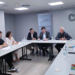 Imagen de la reunión entre los responsables de UBES y Adema. - UBES