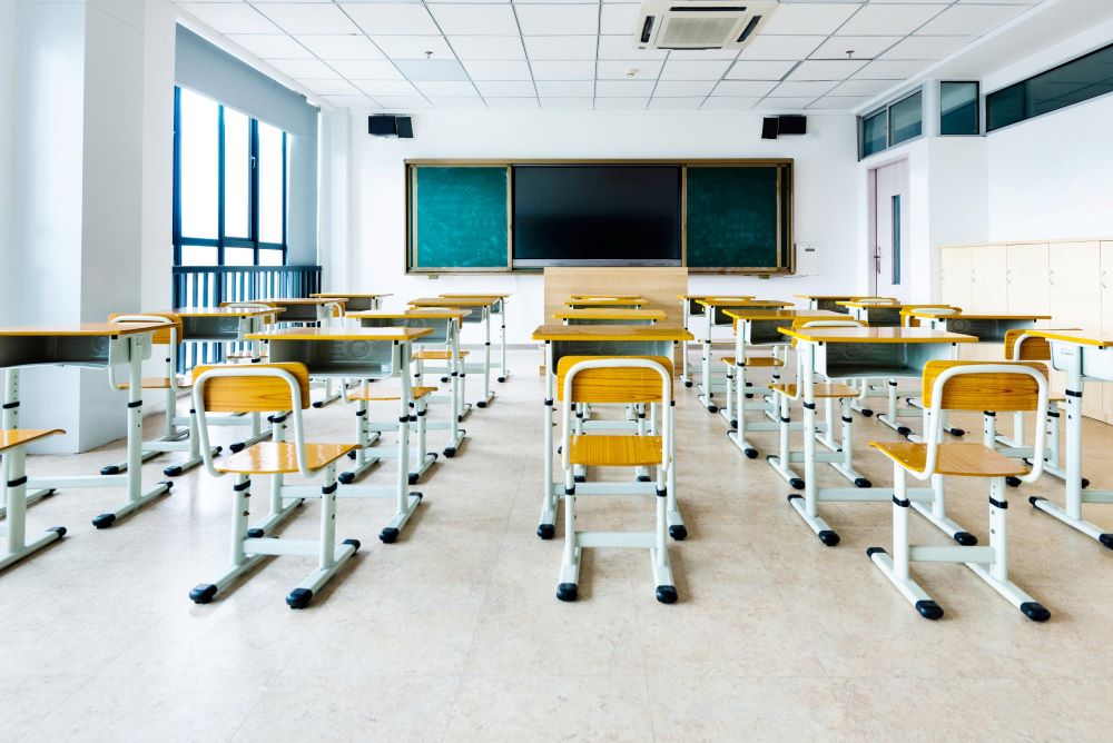 Aula vacía.