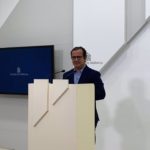 El conseller de Presidencia del Consell de Mallorca, Antoni Fuster, en rueda de prensa. - EUROPA PRESS