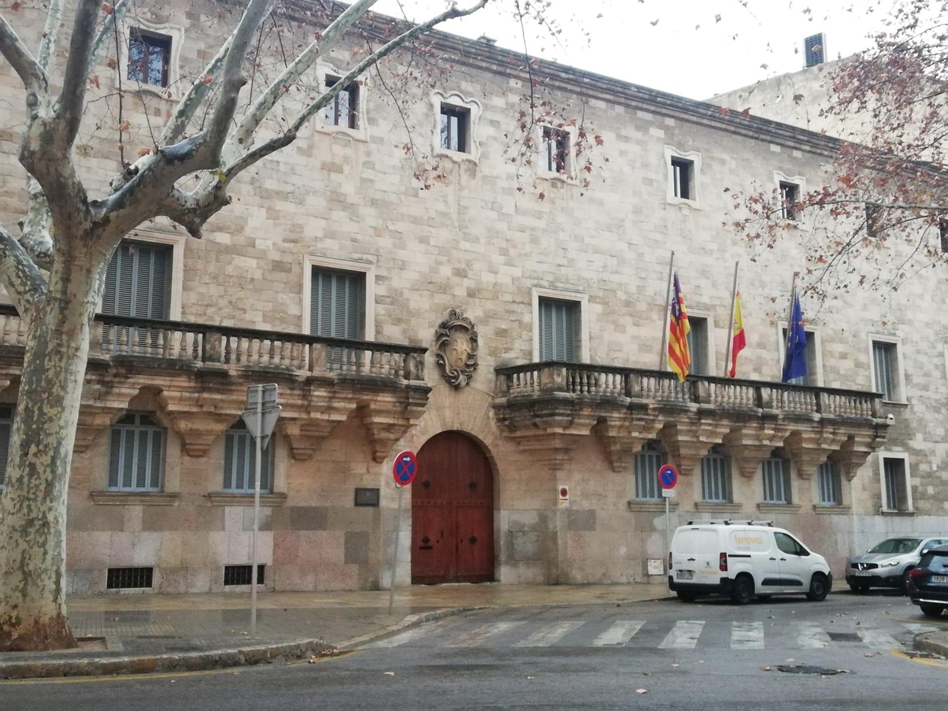 El Palacio de Justicia, sede del Tribunal Superior de Justicia de Baleares (TSJIB) y la Audiencia Provincial, en la plaza Weyler de Palma. - EUROPA PRESS - Archivo