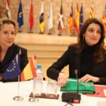 La nueva secretaria de Estado de Igualdad, Aina Calvo, el pasado mes de marzo, cuando era delegada del Gobierno en Islas Baleares, junto con la entonces ministra de Justicia, Pilar Llop - Isaac Buj - Europa Press - Archivo