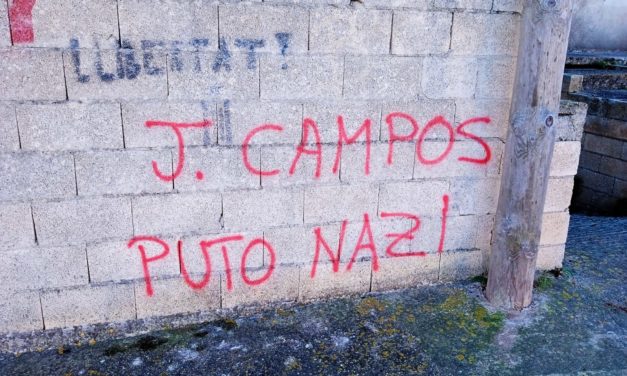 Vox pide responsabilidades por la pintada vandálica contra Jorge Campos en Petra