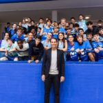Rafa Nadal en un acto de Movistar.