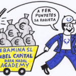 Parte de la ilustración dedicada por Febrer a Rafa Nadal.