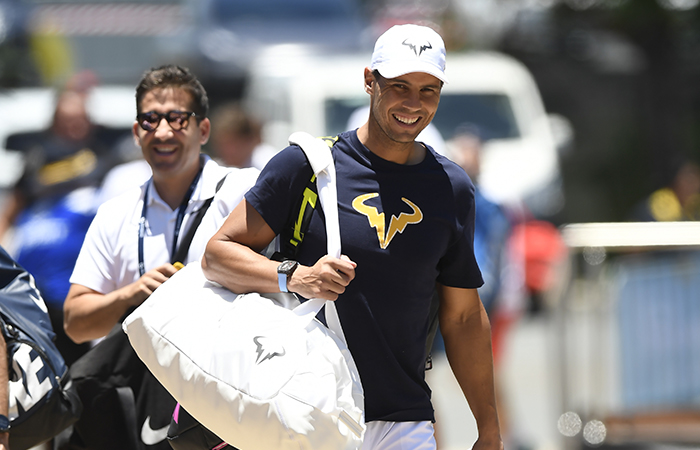 Rafa Nadal con una sonrisa. Foto: Brisbaneinternational.com.au