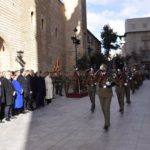 La presidenta del Govern, Marga Prohens, y el resto de las primeras Autoridades de Baleares asisten a la celebración de la 'Pascua Militar' en el Palacio de la Almudaina - CAIB