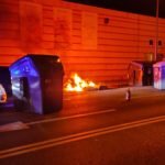 Quema de un contenedor en la calle Manuel Azaña - POLICÍA LOCAL DE PALMA